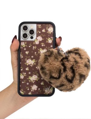 Fuzzy Leopard Heart w/ WF Charm Accessory