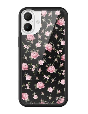 Black and Pink Floral iPhone Case