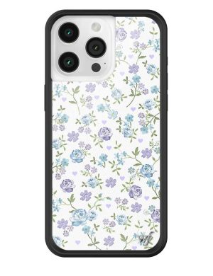 Lilac and Blue Floral iPhone Case