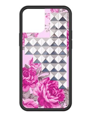 Pink Floral Stud iPhone Case